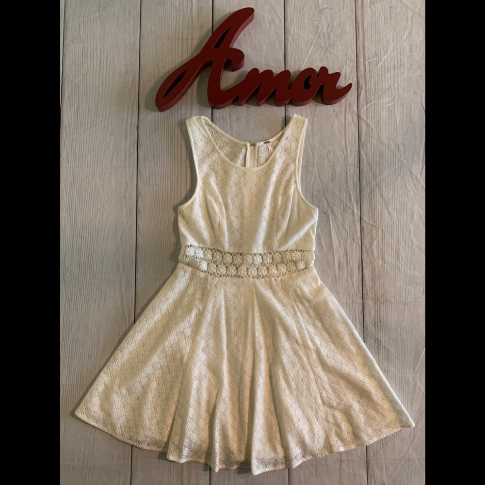Free People Size 4 Ivory Sleeveless Skater Dress - Picture 11 of 11